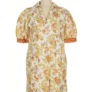 Uncle Frank Floral Puff-Sleeve Dress | Size Medium